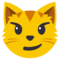 Cat Face With Wry Smile emoji on Emojione